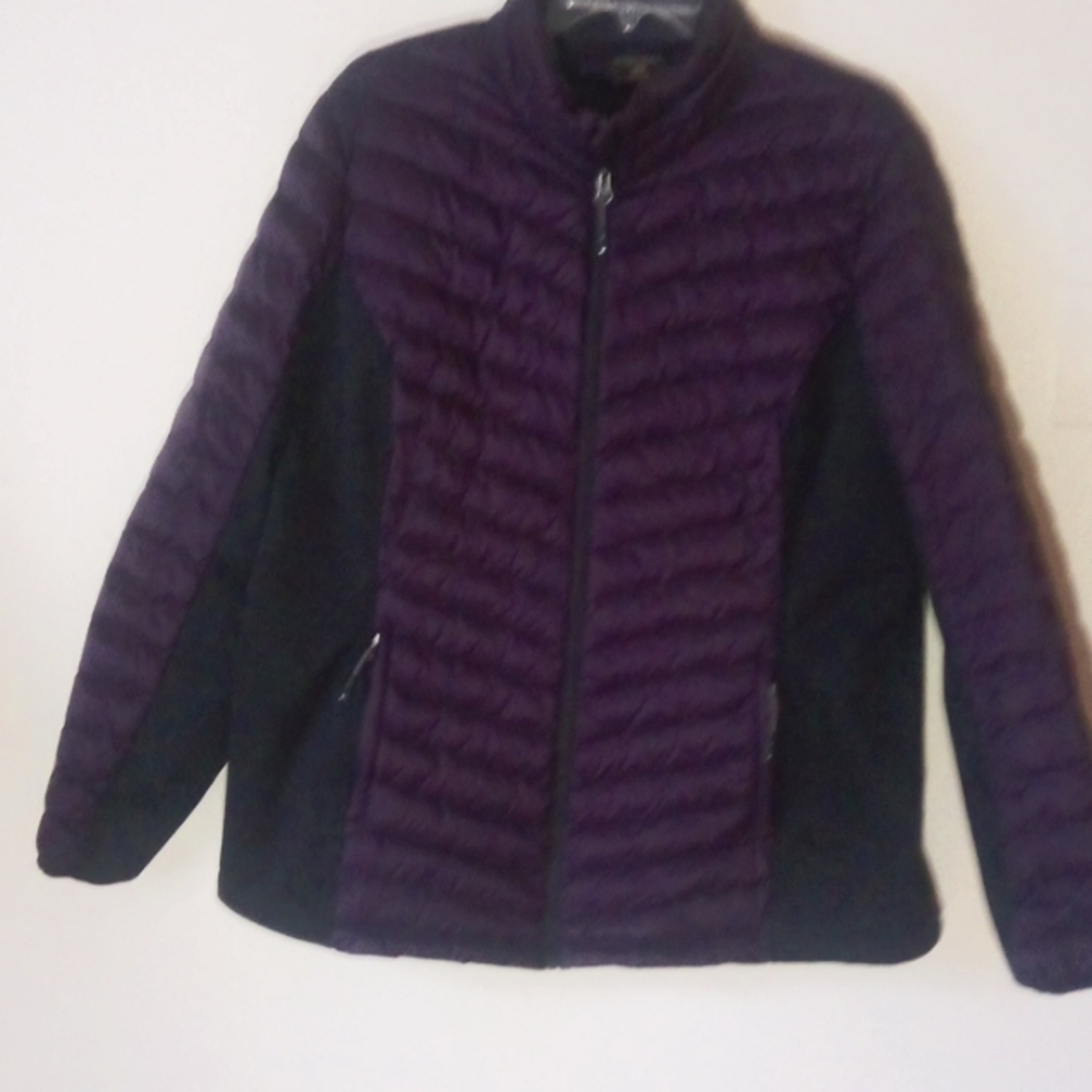 32 Degrees Heat Women's Mixed Media Jacket Dark Blackberry XXL